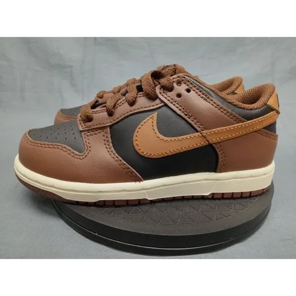 Nike Dunk Low (PSE) Sneakers Leather Black Tan Cacao Size 3Y NEW NO BOX! - Picture 8 of 11